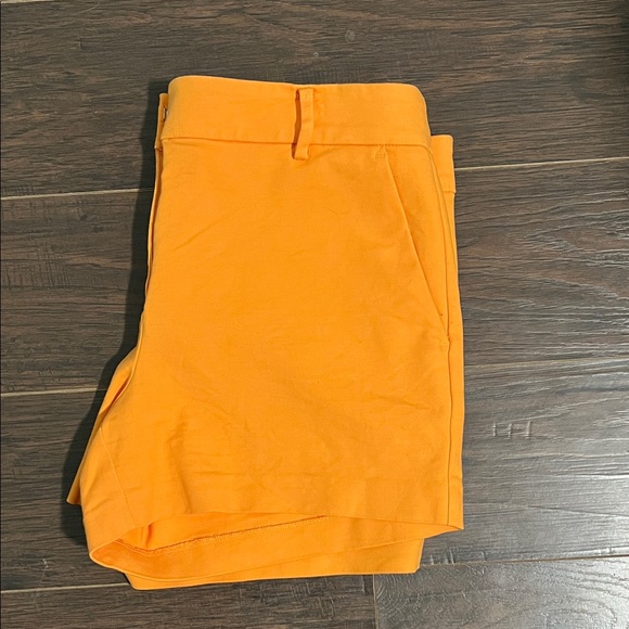 LOFT Orange Tailored Cotton Blend Shorts - Picture 5 of 6